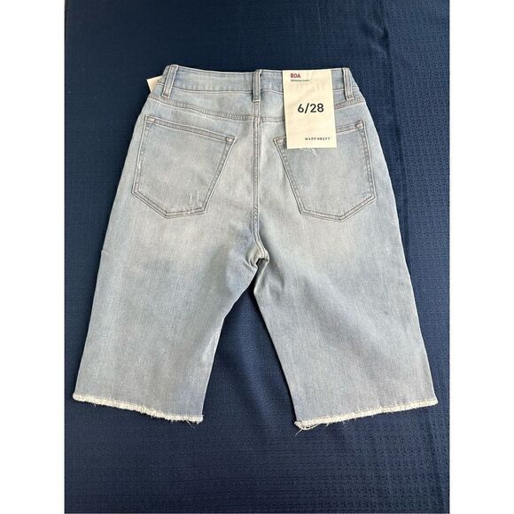 Warp + Weft Women’s Bermuda Blue Jean Shorts Size 6/28 - Picture 2 of 10
